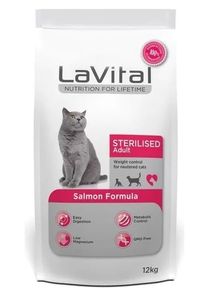 Sterilised Somonlu Kısırlaştırılmış Kedi Maması 12 kg