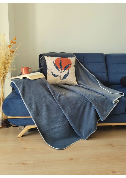 Yumuşak Welsoft TV Battaniyesi 120x160cm, Füme, Antibakteriyel Koltuk Şalı fiyatları