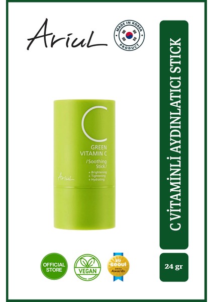 Yaşlanma Karşıtı,Yatıştırıcı,Aydınlatıcı C Vitaminli,Vitamin Peptit,Seramid İçerikli Stick 24 gr