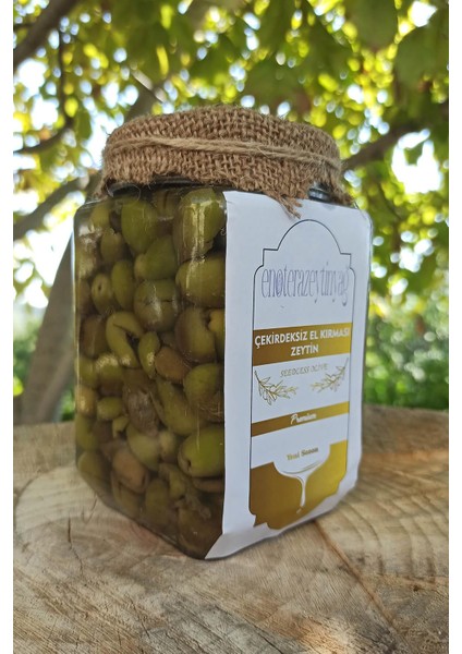 Çekirdeksiz Kırma Yeşil Zeytin 850 ml