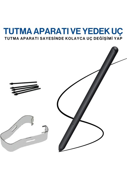 Samsung Galaxy S21 Ultra Uyumlu S Pen Dokunmatik Stylus Kalem ve Yedek Uç