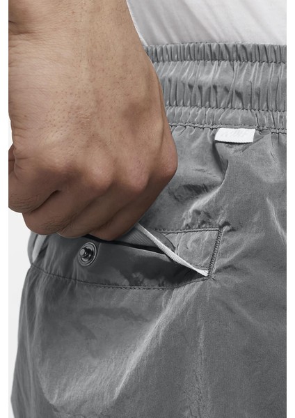 Sportswear Mens Shorts Slip Astarlı Dokuma Gri Deniz Havuz ve Günlük Erkek Şort