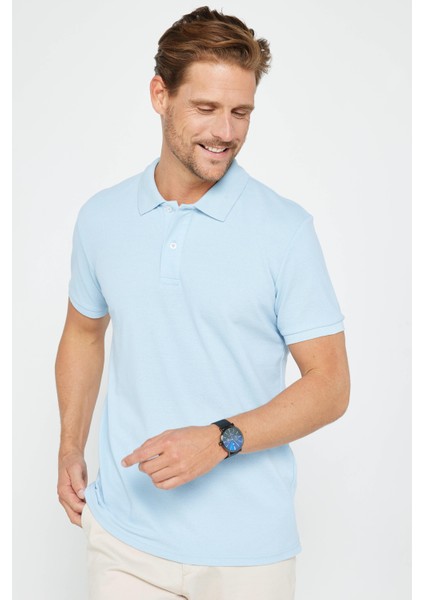 Erkek 3'lü Paket Siyah-Mavi-Beyaz Slim Fit Dar Kesim Pamuklu Düz Pike Polo Yaka Tişört fiyatları