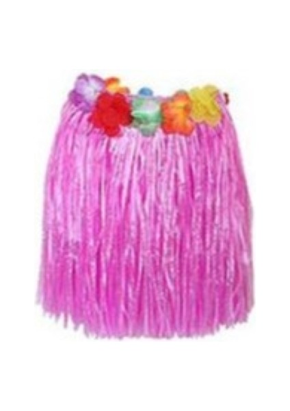 Hawaii Hula Eteği Pembe Renk 40 cm