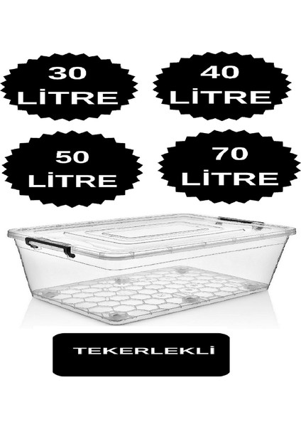 Tekerlekli Saklama Kutusu Çeşitleri Tekerlekli Saklama Kabı Çeşitleri 30 Lt - 40 Lt - 50 Lt - 70 Lt