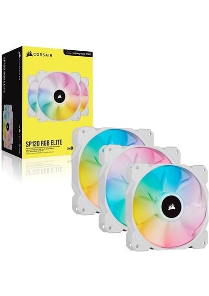 Corsaır CO-9050137-WW Icue SP120 Rgb Elite Beyaz 120MM Kasa Fanı-Kontrol Ünitesi 3--Lü Paket modelleri