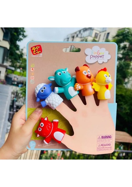 Finger Puppet Çiftlik Hayvanları Parmak Kukla Seti 5 Hayvanlı Oyuncak Parmak Kukla