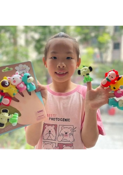 Finger Puppet Çiftlik Hayvanları Parmak Kukla Seti 5 Hayvanlı Oyuncak Parmak Kukla