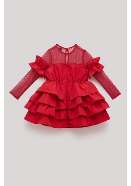 Bg Store Kız Çocuk Kırmızı Elbise