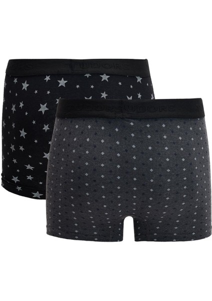 Erkek 2'li Pamuklu Likralı Esnek Kumaş Boxer fırsatları