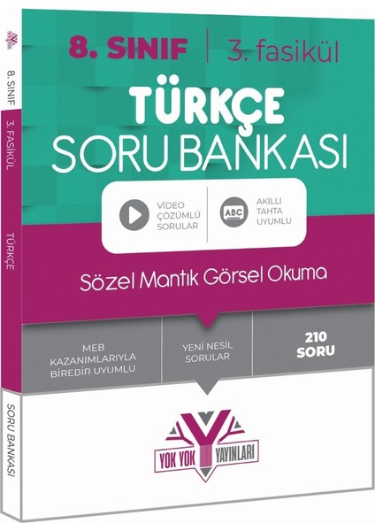 8. Sınıf Türkçe Soru Bankası 3'lü Fasikül