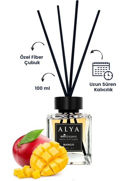 Nature\'s Scents Mango Bambu Çubuklu Oda Kokusu- Mango Kokusu