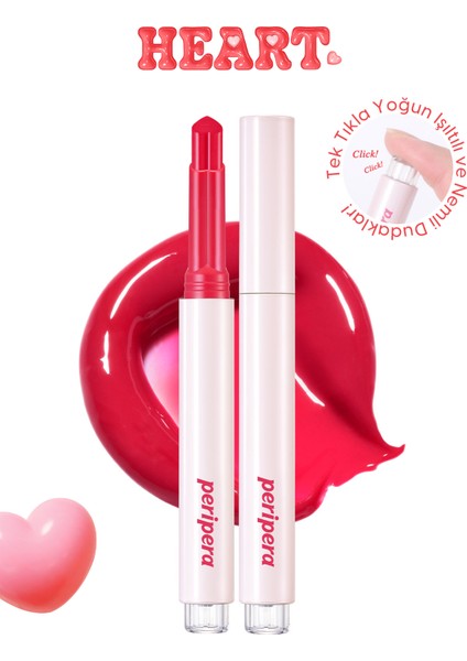 Yoğun Nemlendirici, Parlak Bitişli Balm PERIPERA Heart Jam Glow Lip (9Cherry Filling)(Lucky Lottery)