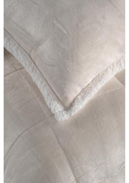 Tek Kişilik 2 Parça Düz Renk Battaniye Seti / 180X230 cm 1 Adet Yorgan 1 Adet 50X70 Yastık