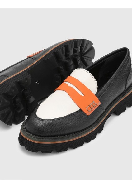 Anea Deri Kadın Siyah Loafer Ayakkabı fiyatları