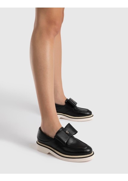 Adia Deri Kadın Siyah Loafer Ayakkabı fiyatları