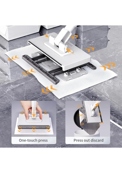 Tembel Mop Mikrofiber Bez ve Kullan At Temizlik Bezi Için Bezi Kendi Alabilen Mop Otomatik Mop
