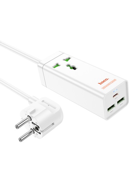 AC9A 1.5 m Talent - 2 Adet USB - 1 Adet Type-C 1 Adet Priz - PD 30 W Şarj Aleti