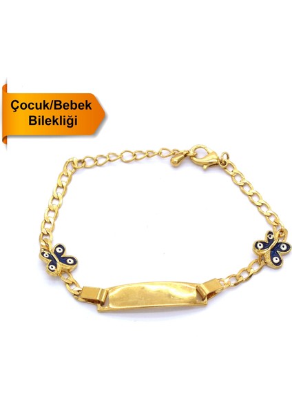 Altın Kaplama Kelebekli Çocuk Bileklik BLK-821