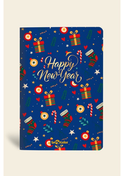 Le Color 4'lü Yeni Yıl Defter Seti Çizgisiz 13 x 20 Happy New Year