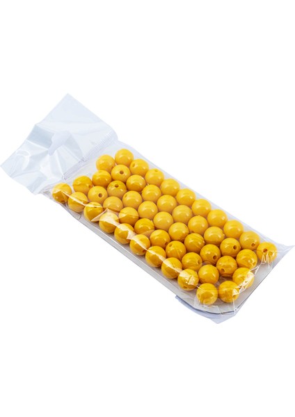 Yüzen Sazan Boncuğu - 14 mm - 50’li - Sarı