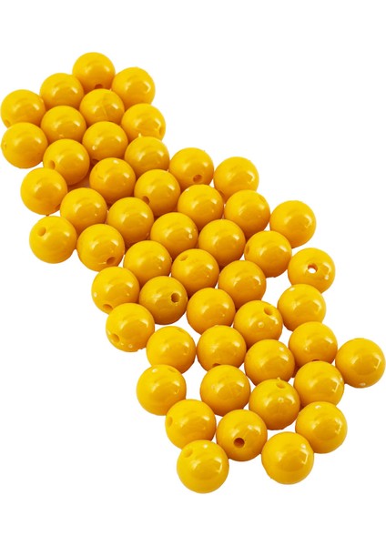 Yüzen Sazan Boncuğu - 14 mm - 50’li - Sarı