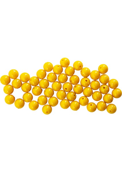 Yüzen Sazan Boncuğu - 14 mm - 50’li - Sarı