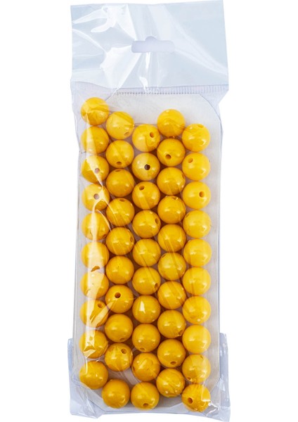 Yüzen Sazan Boncuğu - 14 mm - 50’li - Sarı