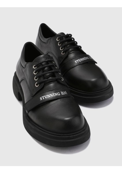 Natal Deri Kadın Siyah Oxford Ayakkabı fiyatları