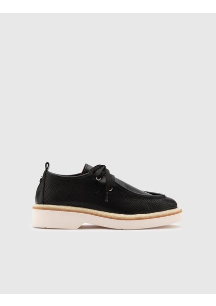 Afsana Deri Kadın Siyah Oxford Ayakkabı modelleri