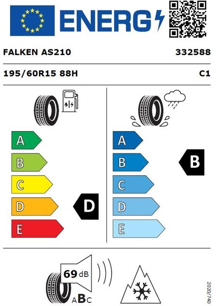 195/60 R15 Tl 88H Euroall Season AS210 4 Mevsim Lastiği (Üretim Yılı:2024) fiyatları