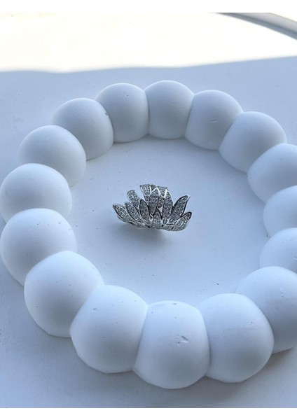 Silver Taşlı Kanat Earcuff