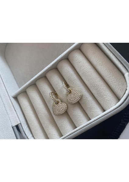 Xp Stras Heart Küpe Gold