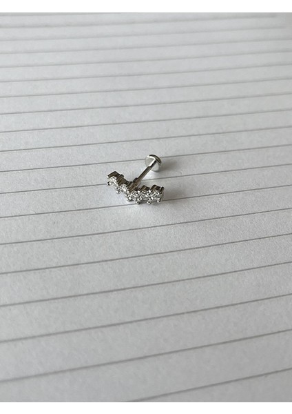 5 Taş Piercing (Arkası Düz)