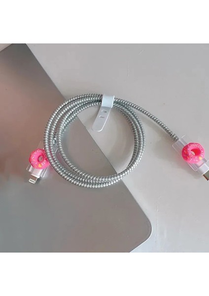 Iphone 18W/20W Uyumlu Şarj Kılıfı, Şarj Kablosu Örme Aparatı, Toparlayıcı, Kablo Koruyucu 5'li Set Şarj Koruyucu fırsatları