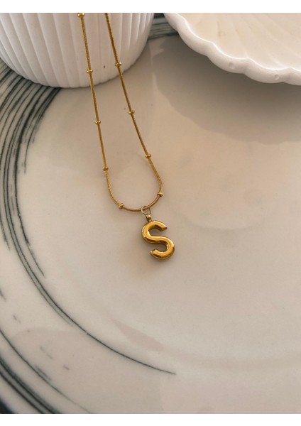 Mini Harf Kolye Gold