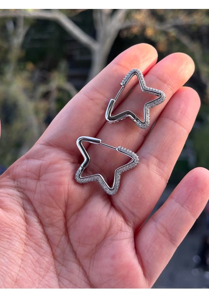 Star Silver Halka Küpe