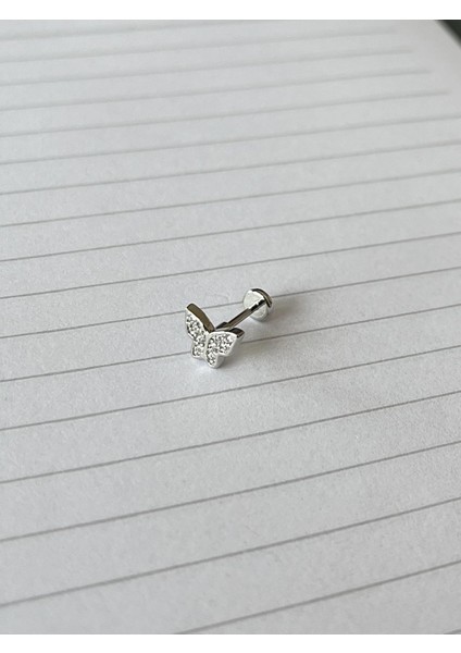 Kelebek Piercing (Arkası Düz)
