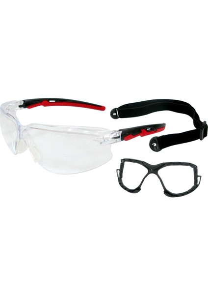 Hegı 92290SR-X Içlıklı Bas Bantlı Seffaf Gözlük