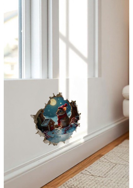 Yeni Yıl Temalı Mini Sticker Priz Sticker Yılbaşı Yeni Yıl Mini Boy Sticker