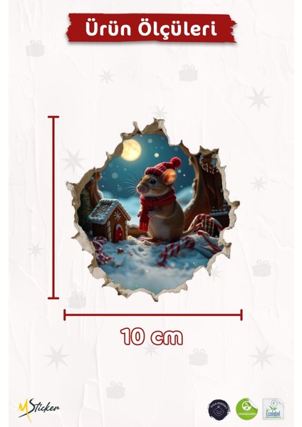 Yeni Yıl Temalı Mini Sticker Priz Sticker Yılbaşı Yeni Yıl Mini Boy Sticker fırsatları