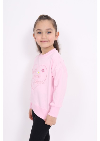 Kız Çocuk Nakışlı Sweatshirt