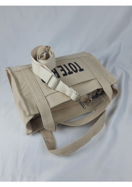 Kanvas Kumas Tote Bag Kadın Çanta