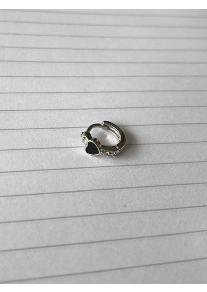 Halka Siyah Kalp Piercing