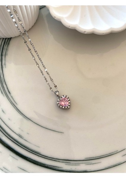 Pndrs Heart Pink Kolye