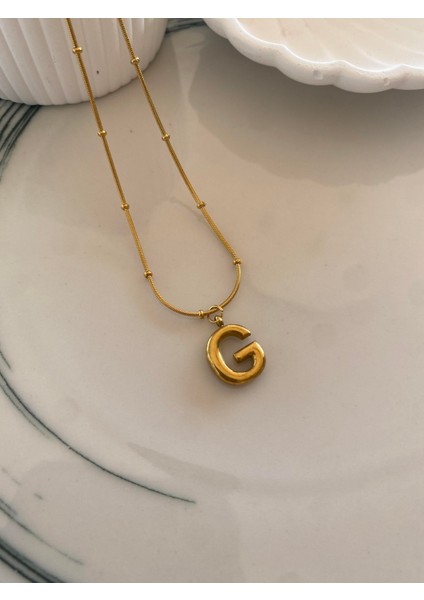 Mini Harf Kolye Gold