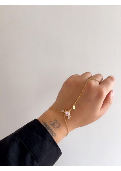 Pndr Pink Heart Şahmeran Gold