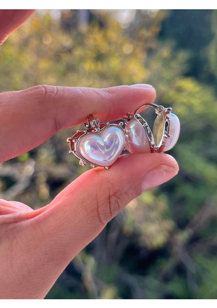 Pearl Heart Küpe
