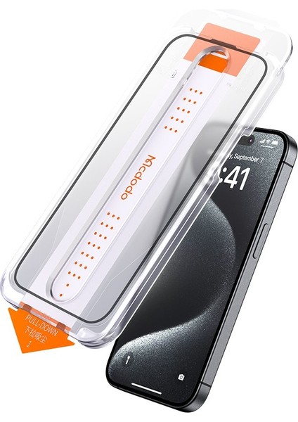 PF-6861 Apple iPhone 16 Plus Şeffaf Kırılmaz Cam