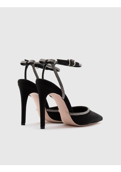 Ainsley Deri Kadın Siyah Topuklu Sandalet fırsatları